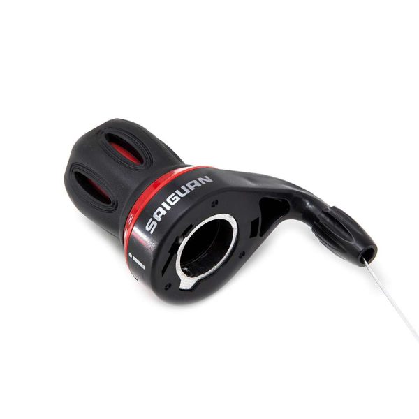 CAMBIO AL PUÑO DE TIPO FRICCIÓN PARA 18 VELOCIDADES EN COLOR NEGRO CON ROJO CON PUÑOS DE ALTA CALIDAD,LIGERO Y RESISTENTE.