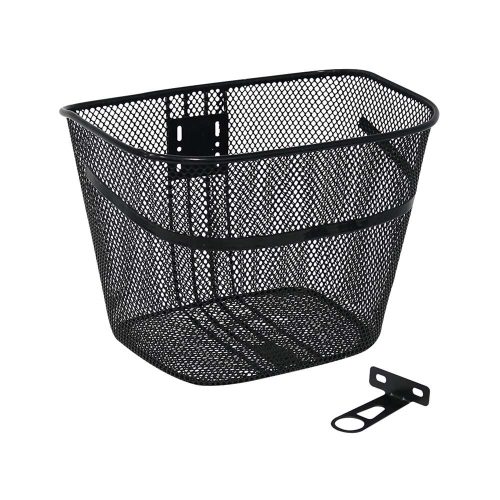 CANASTILLA P/BICI ACERO 35x26x26CM NEGRO