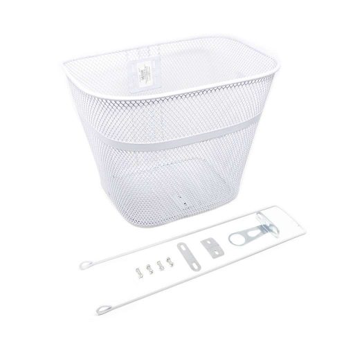 CANASTILLA P/BICI ACERO 35x26x26CM BLANCA