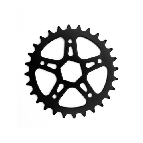 DISCO PARA CIGÜEÑAL ACERO NEGRO 28DIENTES CON ENTRADA HEXAGONAL
