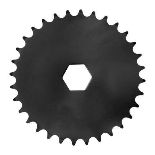 DISCO PARA CIGÜEÑAL ACERO NEGRO SOLIDO 32DIENTES CON ENTRADA HEXAGONAL