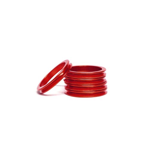 ESPACIADOR JGO DIR ALUM #28.6x5MM ROJO "NECO"