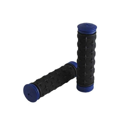 PUÑOS DE MTB RUBBER L:120MM STARS NEGRO/AZUL