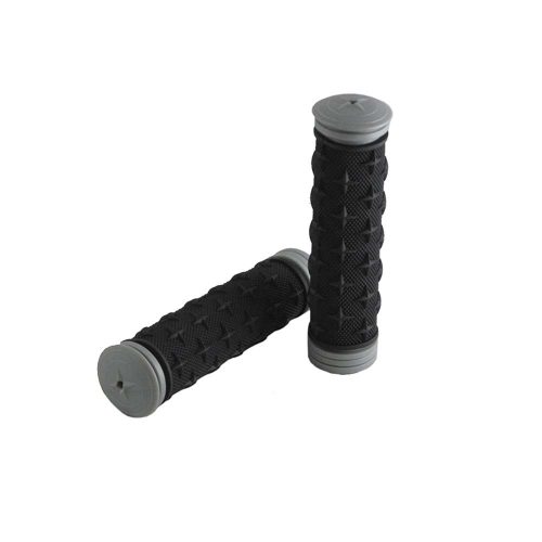 PUÑOS DE MTB RUBBER L:120MM STARS NEGRO/GRIS