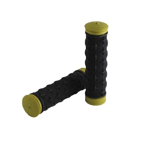 PUÑOS DE MTB RUBBER L:120MM STARS NEGRO/AMAR