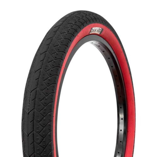 LLANTA PARA 20 X 2.40 BMX NEGRA PARED ROJA "HTR"