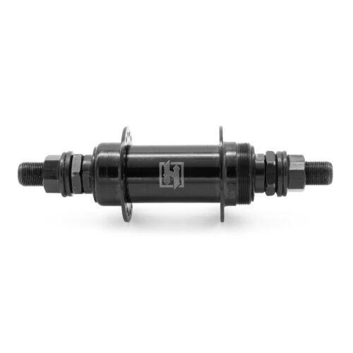 MAZA TRASERA BMX EN ACERO NEGRO 36H/14G P/RUEDA LIBRE 36HOYOS  EJE 14MM RODAMIENTO EN BALA HTR