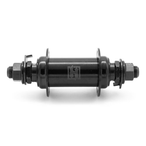MAZA DELANTERA BMX EN ACERO NEGRO 36H/14G P/RUEDA LIBRE 36HOYOS  EJE 14MM RODAMIENTO EN BALA HTR