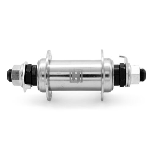 MAZA DELANTERA BMX EN ACERO CROMO 36H/14G P/RUEDA LIBRE 36HOYOS  EJE 14MM RODAMIENTO EN BALA HTR