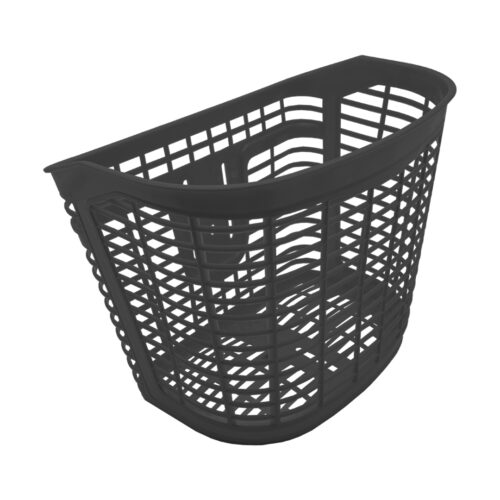 CANASTILLA PLASTICA PARA BICICLETA 20" MEDIDA 30X20X20CM COLOR NEGRO MARCA KRONOS