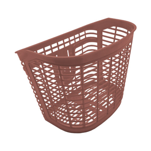 CANASTILLA PLASTICA PARA BICICLETA 20" MEDIDA 30X20X20CM COLOR CAFÉ MARCA KRONOS