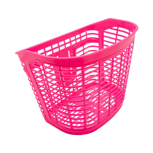 CANASTILLA PLASTICA PARA BICICLETA 20" MEDIDA 30X20X20CM COLOR ROSA MARCA KRONOS