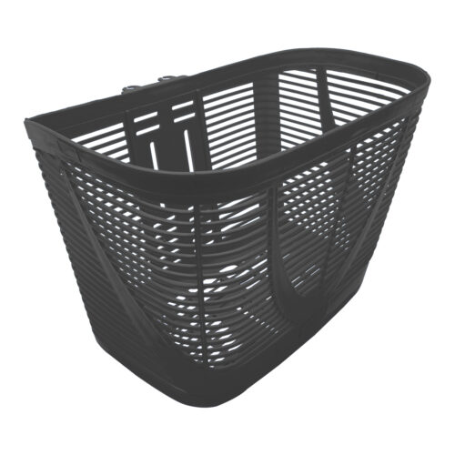 CANASTILLA PLASTICA PARA BICICLETA 26" MEDIDA 34X29X25CM COLOR NEGRO MARCA KRONOS