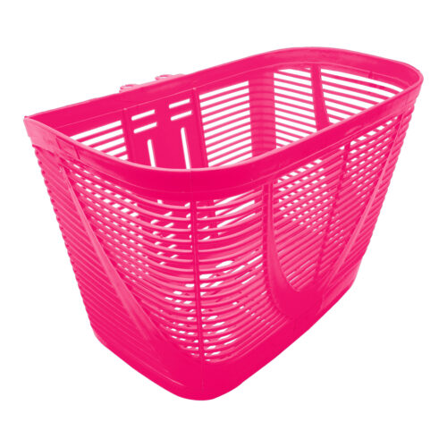 CANASTILLA PLASTICA PARA BICICLETA 26" MEDIDA 34X29X25CM COLOR ROSA MARCA KRONOS