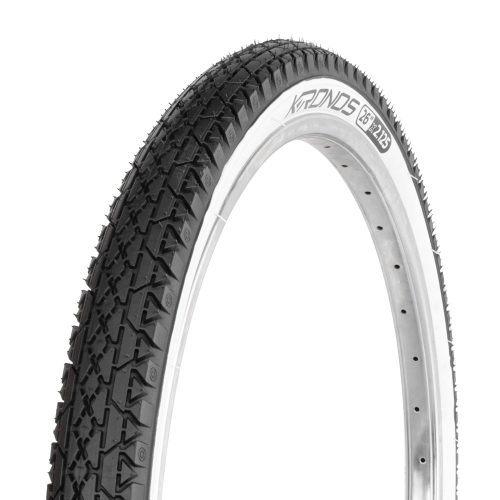 Llanta Kronos Cruiser 26x2.125 Negra con Pared Blanca - Producto de Ciclismo