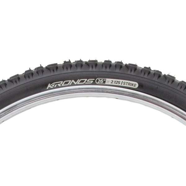 LLANTA KRONOS MODELO STRIKE KNS-001 R-26X2.125 HULE COMPACTA NEGRO ALAMBRE