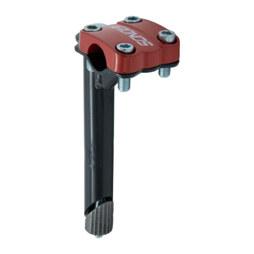 POSTE PARA MANUBRIO TIPO CROSS EN ACERO 22.2MM EXT. 40MM COLOR ROJO KRONOS
