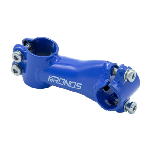 POSTE PARA MANUBRIO MTB EN ACERO OVER P/MANUBRIO 25.4MM EXT. 80MM TORNILLO ALLEN COLOR AZUL KRONOS