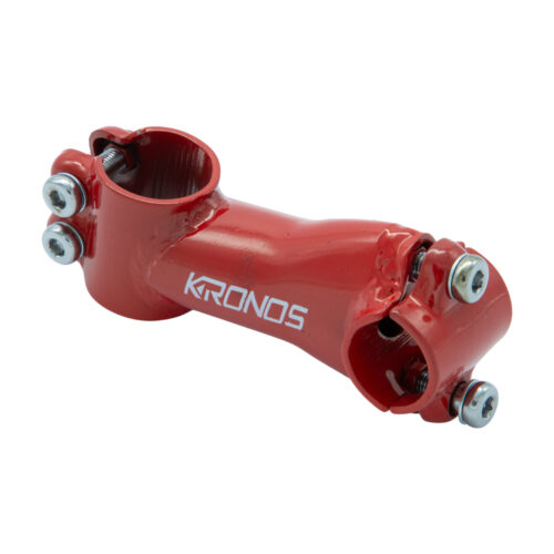 POSTE PARA MANUBRIO MTB EN ACERO OVER P/MANUBRIO 25.4MM EXT. 80MM TORNILLO ALLEN COLOR ROJO KRONOS