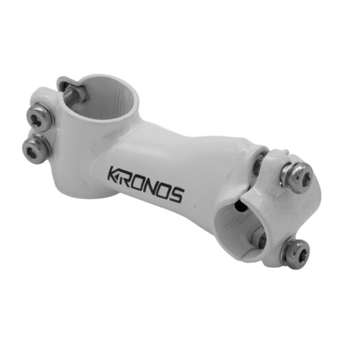 POSTE PARA MANUBRIO MTB EN ACERO OVER P/MANUBRIO 25.4MM EXT. 80MM TORNILLO ALLEN COLOR BLANCO KRONOS