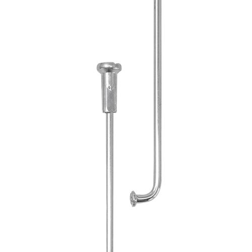 RAYO PARA BICICLETA  26" ACERO #45 COLOR PLATA CON NIPLE SEMI-CROMADO UCP 270MM X 14G KRONOS