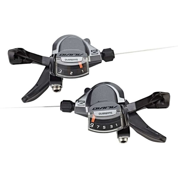 JUEGO DE CAMBIO AL PUÑO REVOSHIFT SHIMANO TOURNEY SL-RS45 3X7 VELOCIDADES INDEXADO INCLUYEN CABLE DE CAMBIO SIN FORRO