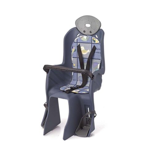 SILLA PORTA BEBE PLASTICO CUERPO AZUL COJIN GRAFICOS