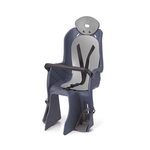 SILLA PORTA BEBE PLASTICO CUERPO AZUL COJIN GRIS