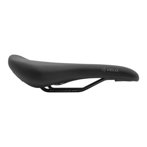 ASIENTO VELO VL-3644 COLOR NEGRO 258MM x 152MM RIEL ACERO PARA MTB/RUTA