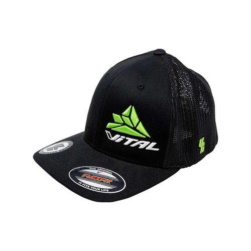 GORRA VITAL FLEXFIT CURVA,CERRADA, NEGRO