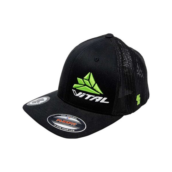 GORRA VITAL FLEXFIT CURVA,CERRADA, NEGRO