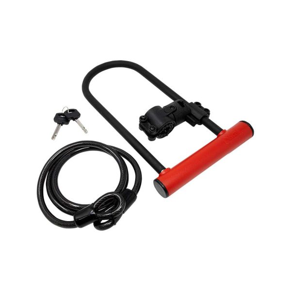 CANDADO U 35X180X320+SOPRTE+LOOP 10X120 RJO