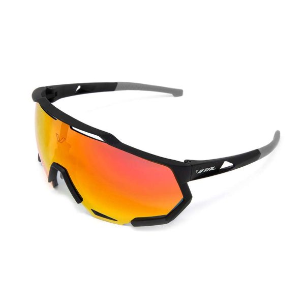 LENTES VITAL "V20" PROTECCION UV400 MICA POLICARBONATO TRANSPARENTE, REFLEX NARANJA, POLARIZADA, AMARILLA