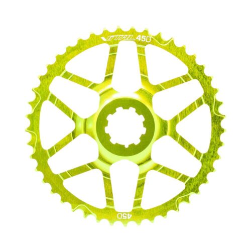 PIÑON SPROKET 45D VERDE AL 7075 CNC