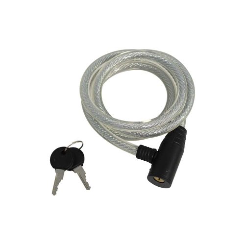 CANDADO CABLE 10x2000MM TRANSPARENTE