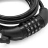 CANDADO PARA BICICLETA 8X185CM  DE COMBINACION NEGRO WINDSOR