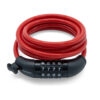 CANDADO PARA BICICLETA 8X185CM  DE COMBINACION ROJO WINDSOR