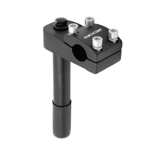 POSTE DE MANUBRIO BMX ALUMINIO NEGRO EXTENSION:50MM LONGITUD 145MM PARA MANUBRIO: 22.2 ZOOM